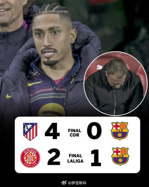 红牌停赛，巴萨官推晒库巴西随队出征马竞照片：永远与球队在一起