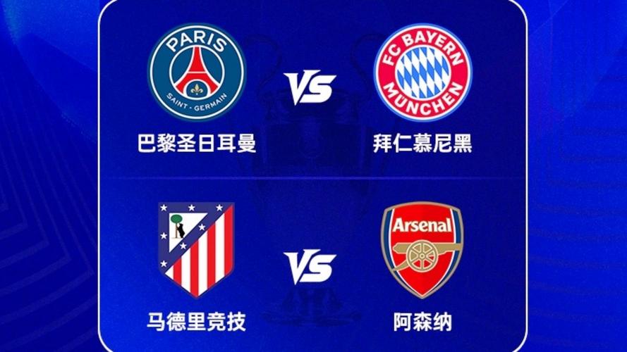 欧冠半决赛开球时间：29日3点巴黎vs拜仁，30日3点马竞vs阿森纳